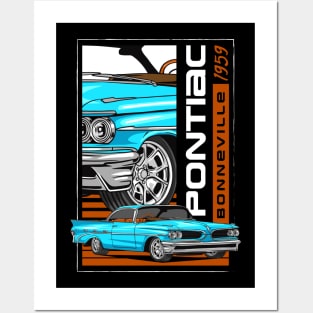 Bonneville V8 Muscle Car Posters and Art